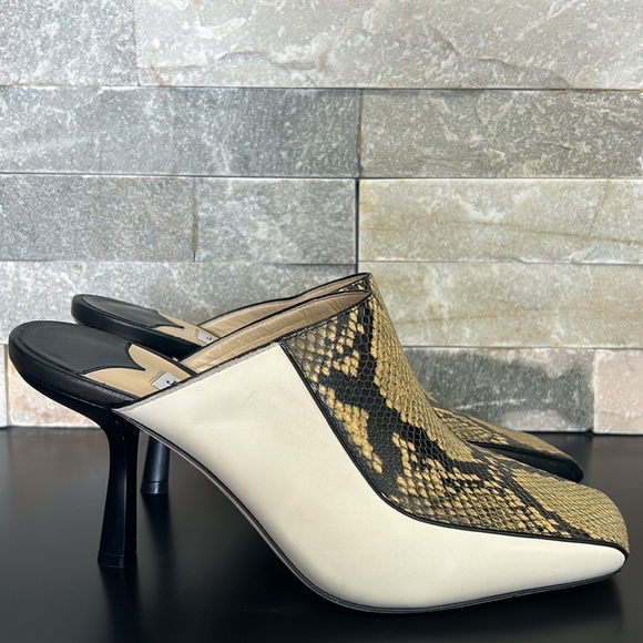 JIMMY CHOO Marcel 85mm Snake-effect Leather Mules - Picture 16 of 17